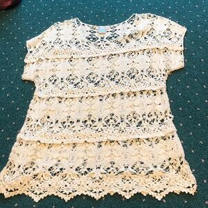 Solitaire Cream Crochet Top